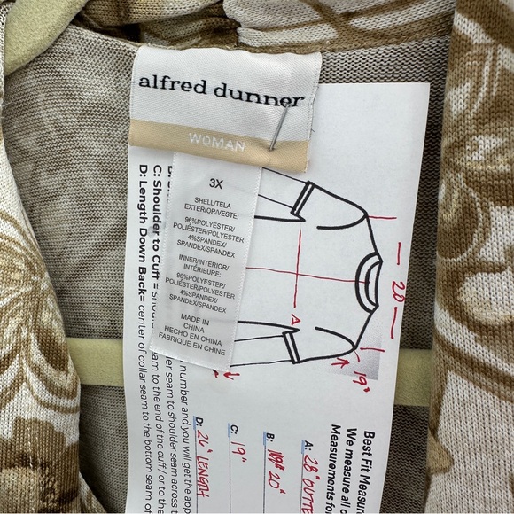 ALFRED DUNNER Jacket Tank Combo Open Front Women's Plus size 3x Floral Sweater - Picture 13 of 15